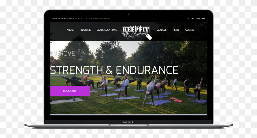 682x394 Keep Fit Bootcamp Responsive Website Design By London Led Backlit Lcd Display, Person, Human, Monitor HD PNG Download