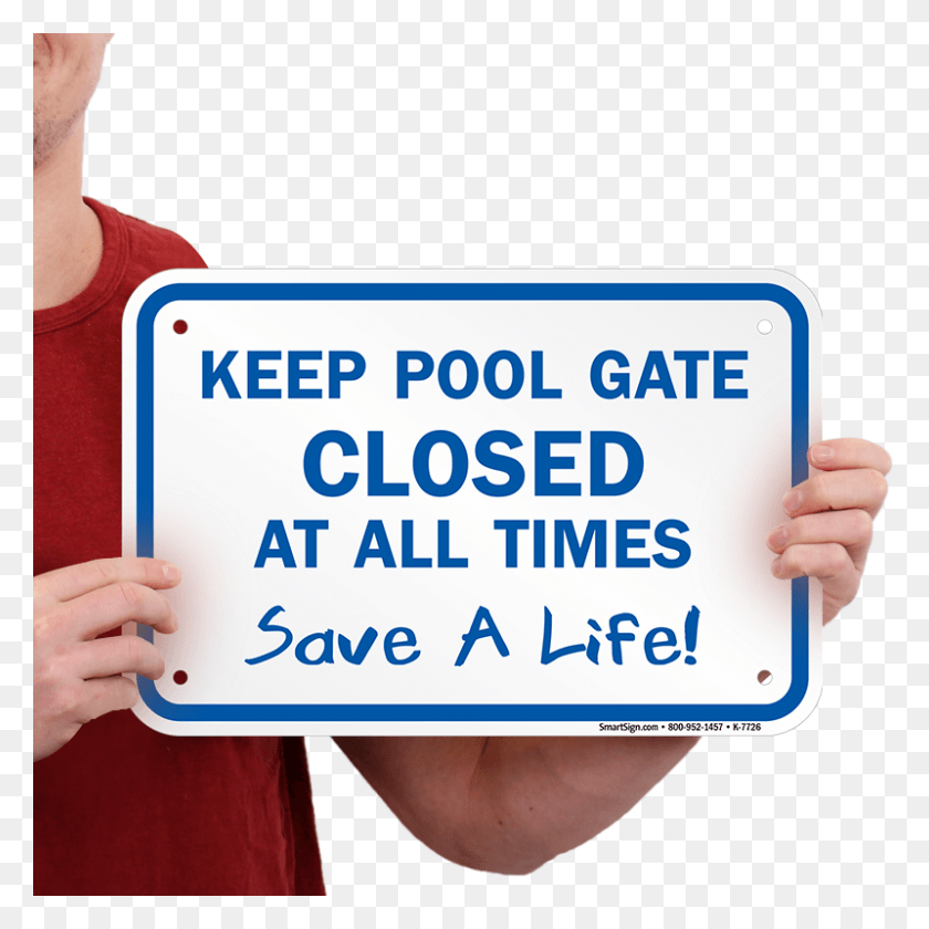 800x800 Keep Pool Gate Closed Signs Learning, Person, Human, Text HD PNG Download
