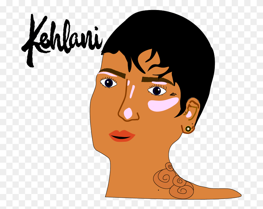 705x608 Kehlani Retrato De Dibujos Animados, Cara, Piel, Cabeza Hd Png