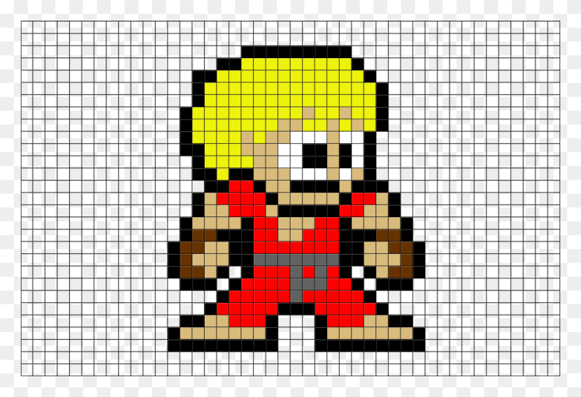 880x581 Ken Street Fighter 8 Бит, Pac Man, Текст, Графика Hd Png Скачать