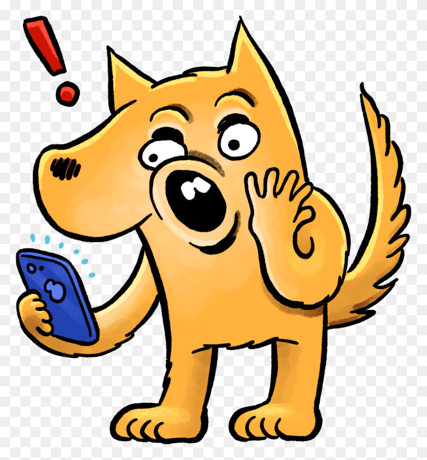 1034x1121 Ken The Voting Dingo Gasps At Something On His Smartphone, Animal, Mammal, Electronics HD PNG Download