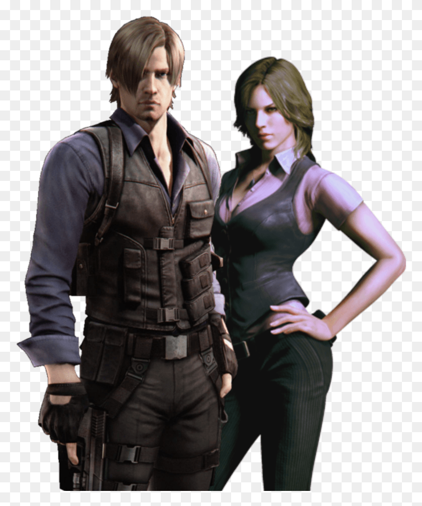 780x947 Kennedy Transparent Background Resident Evil 6 Leon Y Helena, Person, Human, Jacket HD PNG Download