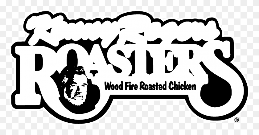 2191x1063 Kenny Rogers Roasters Logo Black And White Kenny Rogers Roasters, Label, Text, Sticker HD PNG Download