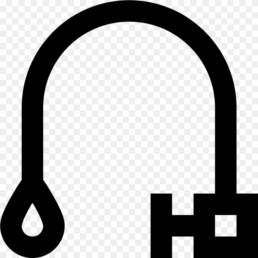 Kensington Lock Icon, Gray Clipart PNG