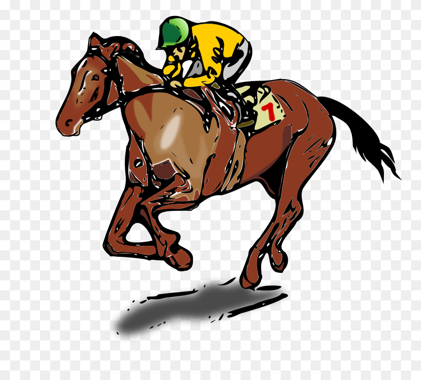 766x699 Kentucky Derby Horses Clip Art Horse Racing Clipart, Mammal, Animal, Equestrian HD PNG Download