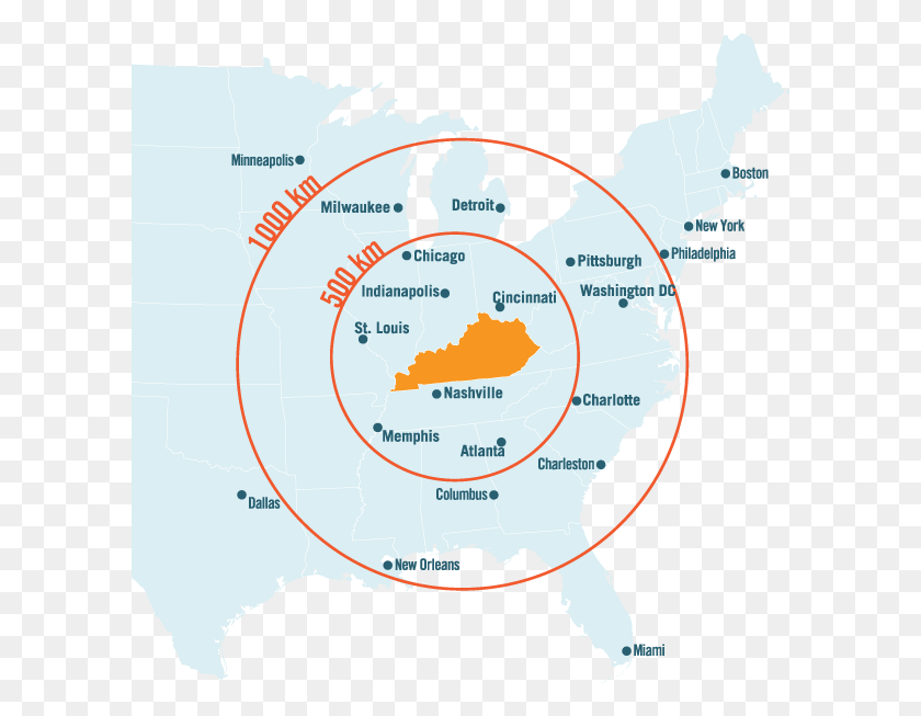 600x593 Kentucky Se Encuentra Dentro De Un Día De Viaje En Coche De 23Rds De Los Estados Unidos Vuelos Directos A Bozeman, Parcela, Mapa, Diagrama Hd Png