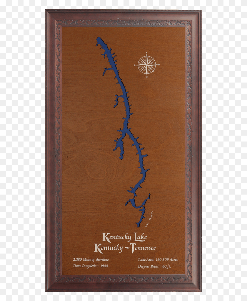 534x961 Kentucky Lake Kentucky Amp Tennessee Wood, Map, Diagram, Book HD PNG Download