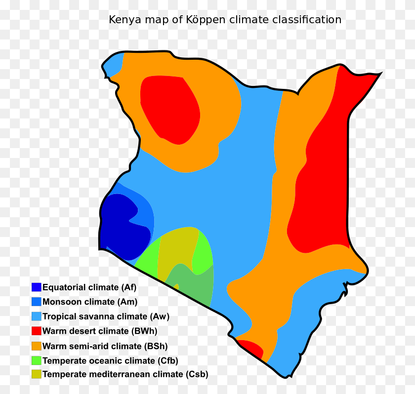 713x738 Kenya Map Of Koppen Climate Classification Kenia Bevlkerung, Graphics, Modern Art HD PNG Download