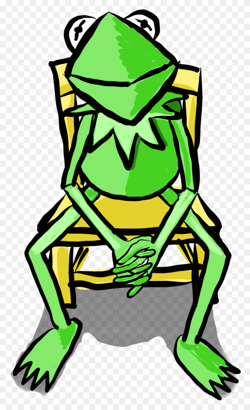 788x1333 Kermit Is Stronger Than The Flu Virus Though Not Swine Toad, Green, Chair HD PNG Download