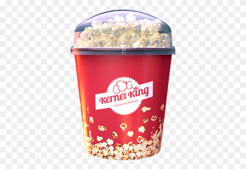 365x516 Kernel King Bucket With Lid Popcorn, Food, Dessert, Cream HD PNG Download