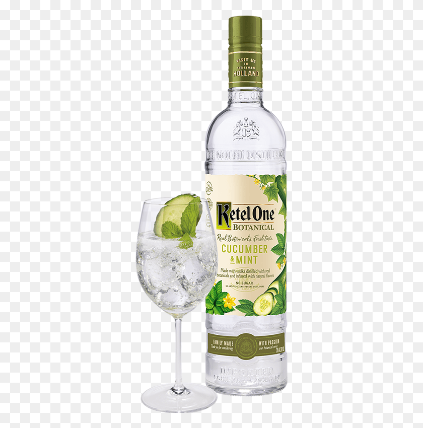 303x790 Ketel One Botanical Ketel One Cucumber Mint, Potted Plant, Plant, Vase HD PNG Download