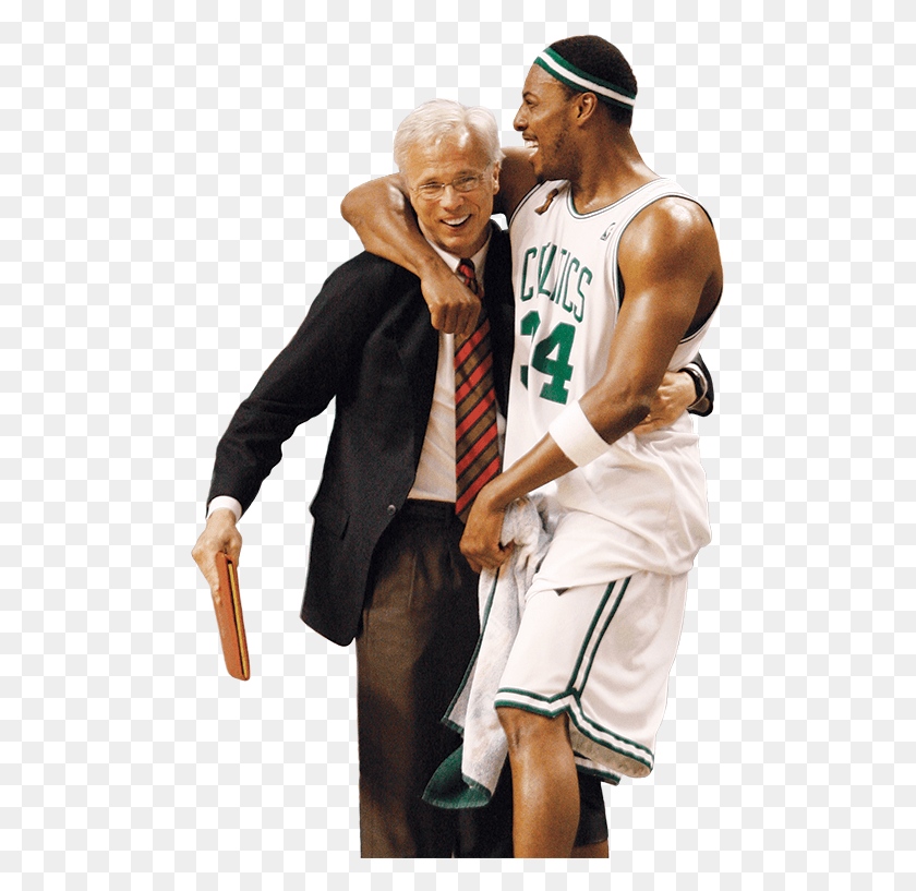 491x757 Kevin Eastman And Paul Pierce Kevin Eastman Coach La Clippers, Tie, Accessories, Accessory HD PNG Download