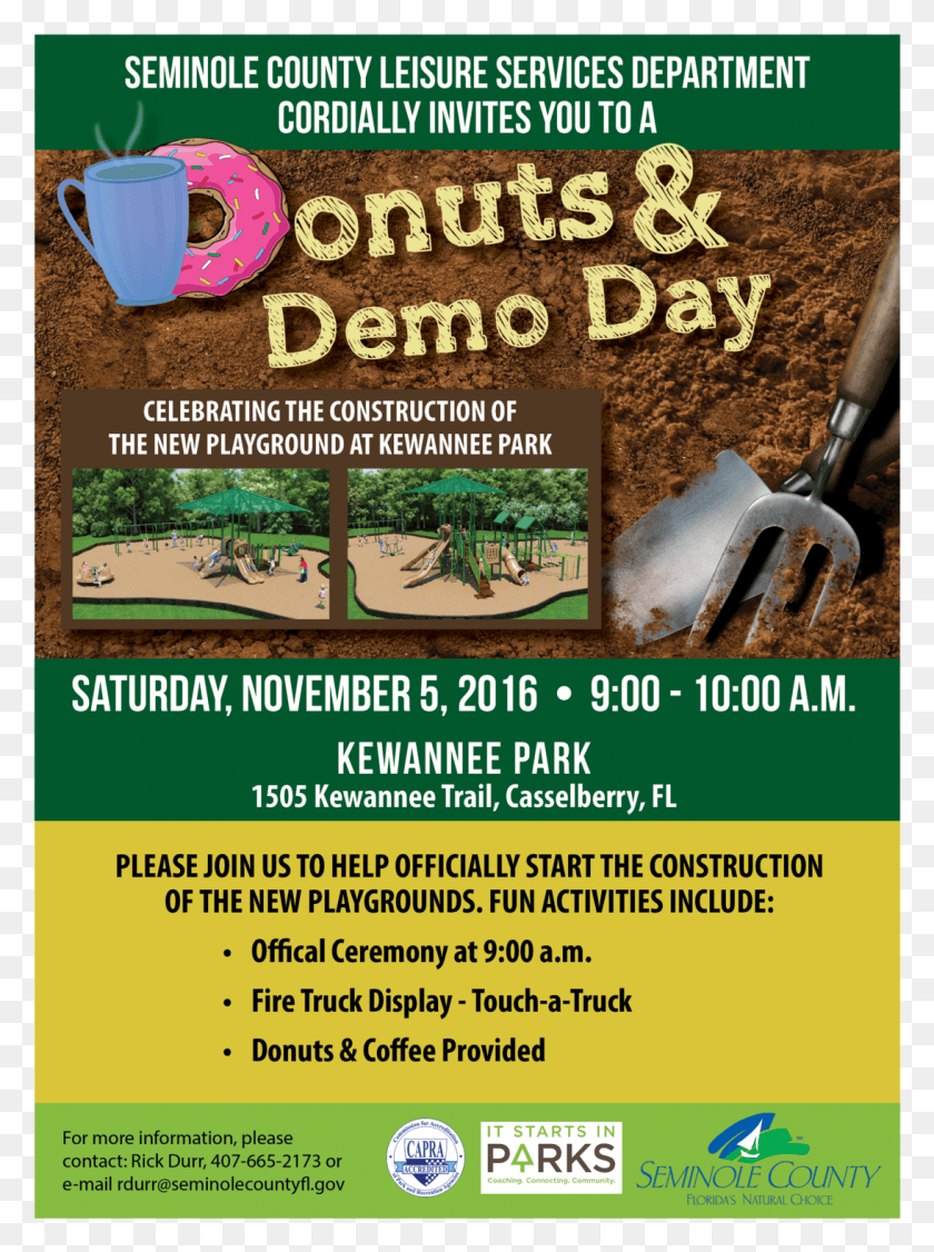 1093x1495 Descargar Png Kewannee Park Donuts And Demo Saturday 115 Flyer, Cartel, Papel, Publicidad Hd Png