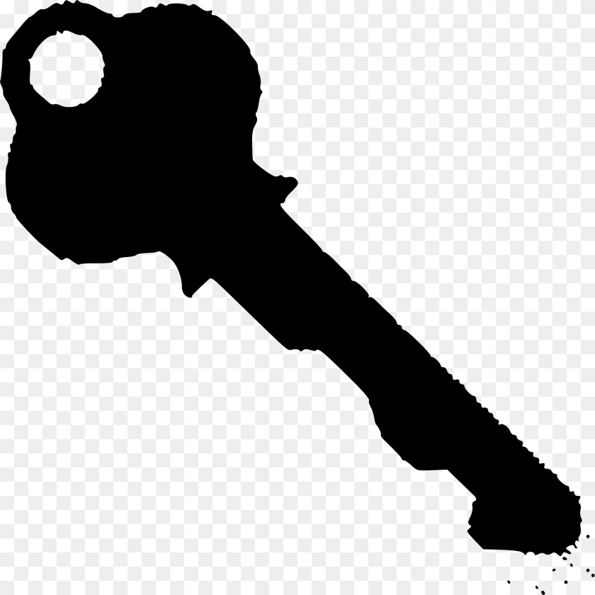 1843x1842 Key Clipart Outline Black Key Clip Art, Gray Transparent PNG