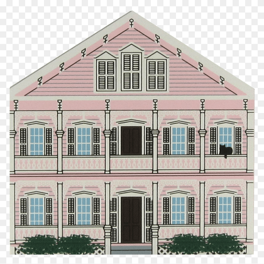 800x802 Key West Pink House, Home Decor, Window, Housing HD PNG Download