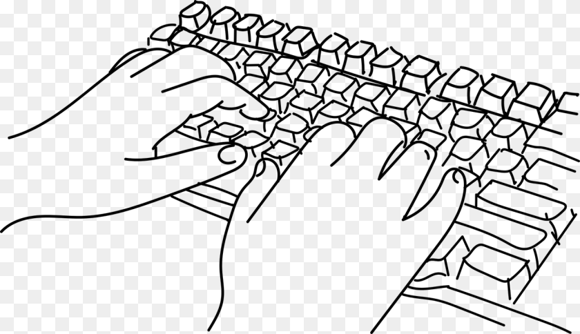 1280x738 Keyboard Hands Computer Free Photo Hands On Keyboard Drawing, Gray Clipart PNG