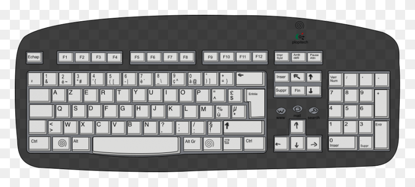 900x367 Keyboard Vector Keyboard Clipart, Computer Keyboard, Computer Hardware, Hardware HD PNG Download