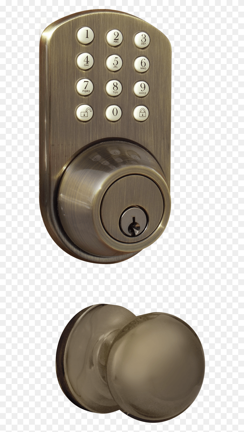 574x1425 Keyless Entry Deadbolt And Door Knob Lock Combo Pack Door Handle, Combination Lock, Mobile Phone, Phone HD PNG Download