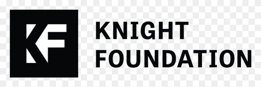 939x267 Kf Logotype Icon And Stacked Name Knight Foundation Logo, Text, Alphabet, Face HD PNG Download