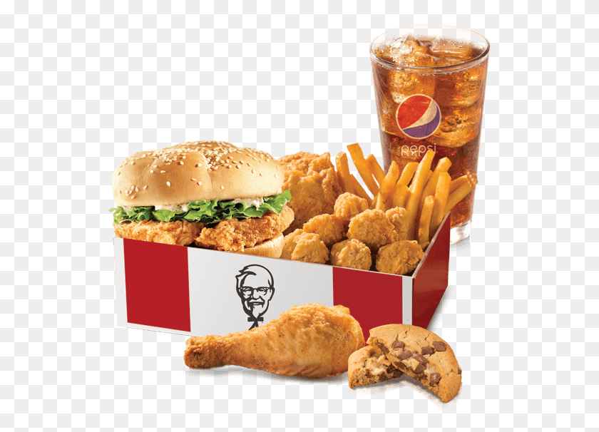 540x546 Kfc, Бургер, Еда, Хлеб Hd Png Скачать