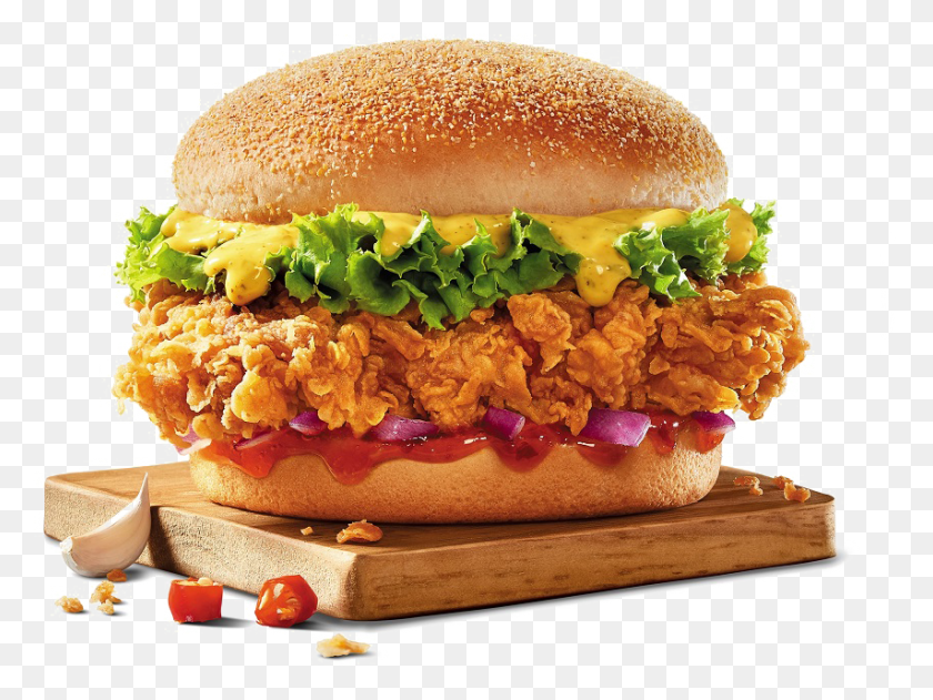 853x625 Kfc Burger Transparent Background Chicken Double Trouble Kfc, Food HD PNG Download