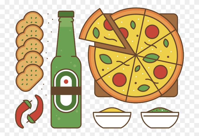 715x515 Kfc Clipart Chicken Nugget Pizza Y Cerveza, Beverage, Drink, Alcohol HD PNG Download