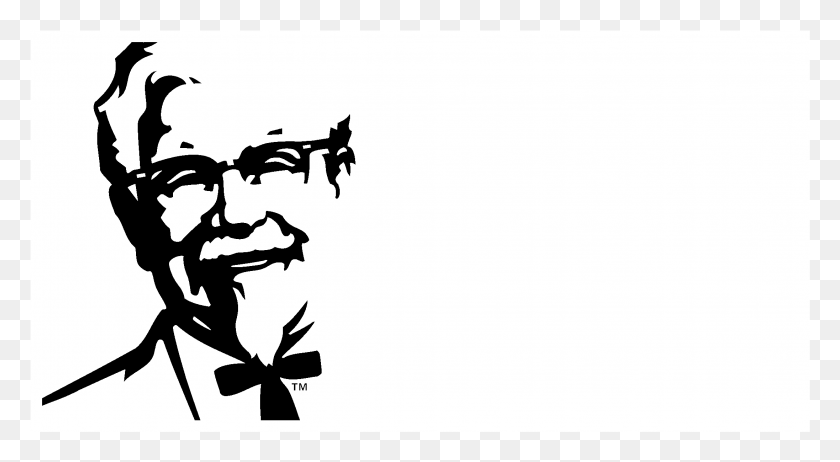 2193x1131 Kfc Logo Black And White If You See It You Can Never Unsee It, Stencil, Bird HD PNG Download
