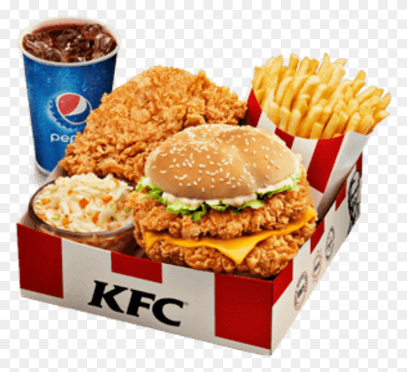 881x800 Kfc Mighty Zinger Box, Гамбургер, Еда, Картофель Фри Png Скачать