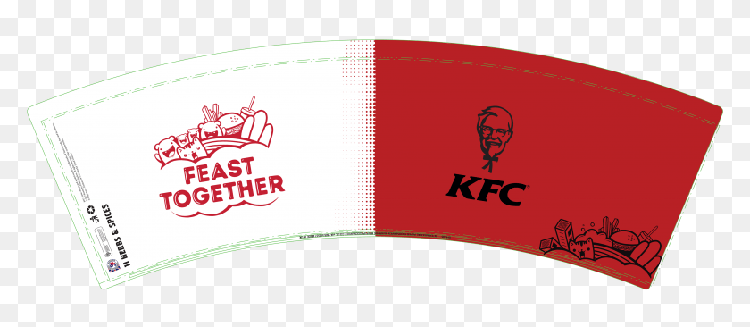 3722x1464 Kfc Ycn Bucket Paper, Text, Business Card, Label HD PNG Download