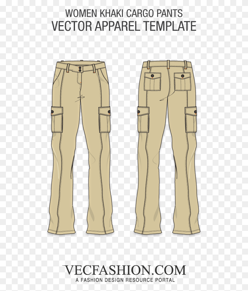 533x923 Khaki Cargo Pants Template Mustard Polo Shirt Template, Clothing, Apparel, Plot Descargar Hd Png