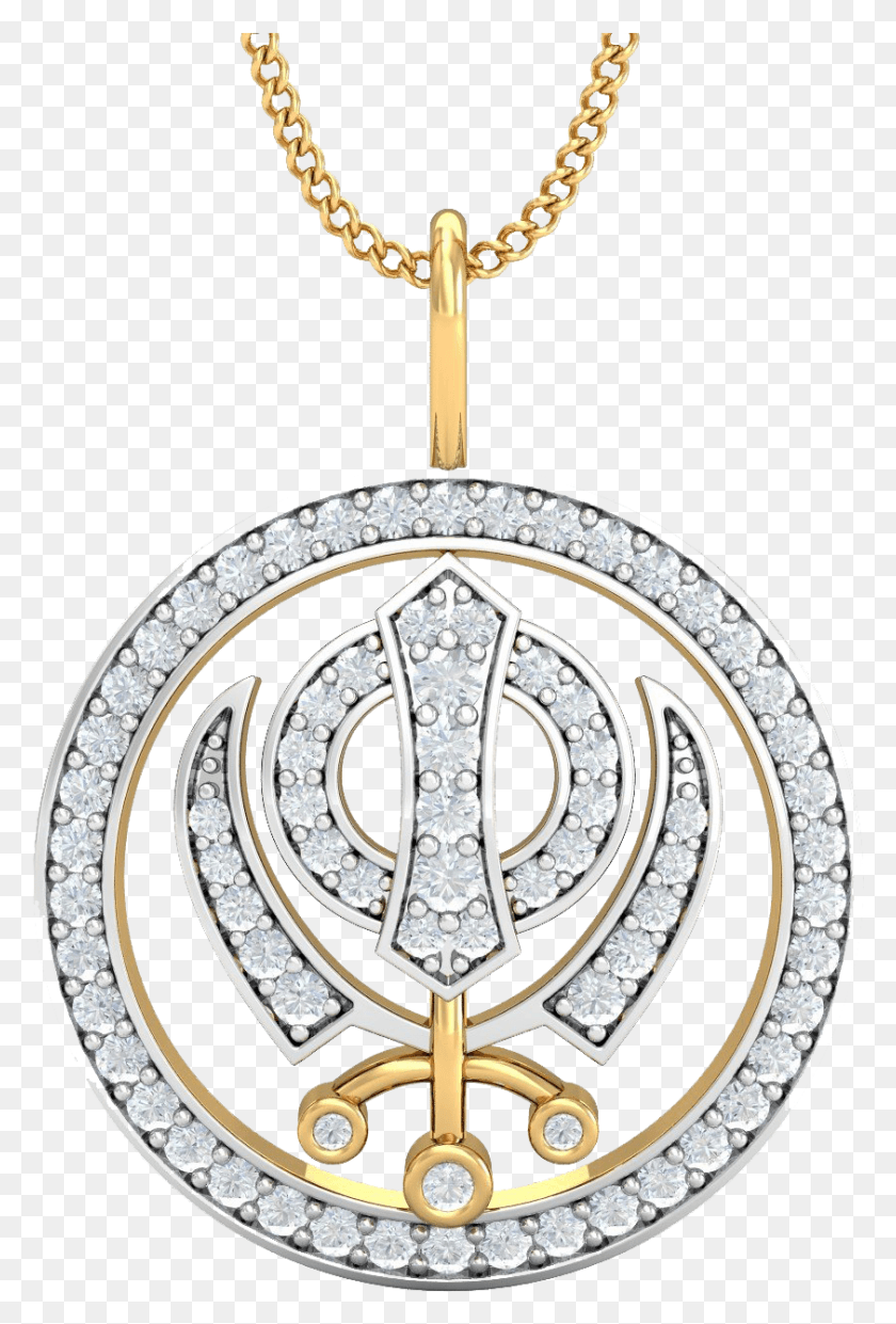 842x1275 Descargar Png Símbolo De Khanda Imagen De Fondo De Oro Diseño De Khanda, Lámpara De Araña, Logotipo Hd Png