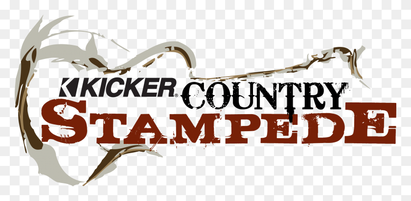 2484x1123 Khaz Country Music News Kicker Country Stampede Logo, Label, Text, Plant HD PNG Download