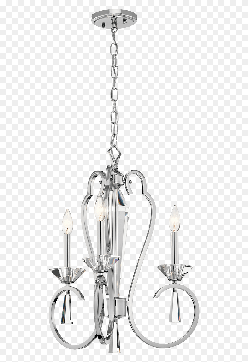 514x1165 Kichler Optic Ice Collection Optic Ice 3 Light Chandeliersemi Kichler, Lamp, Chandelier, Ceiling Light HD PNG Download