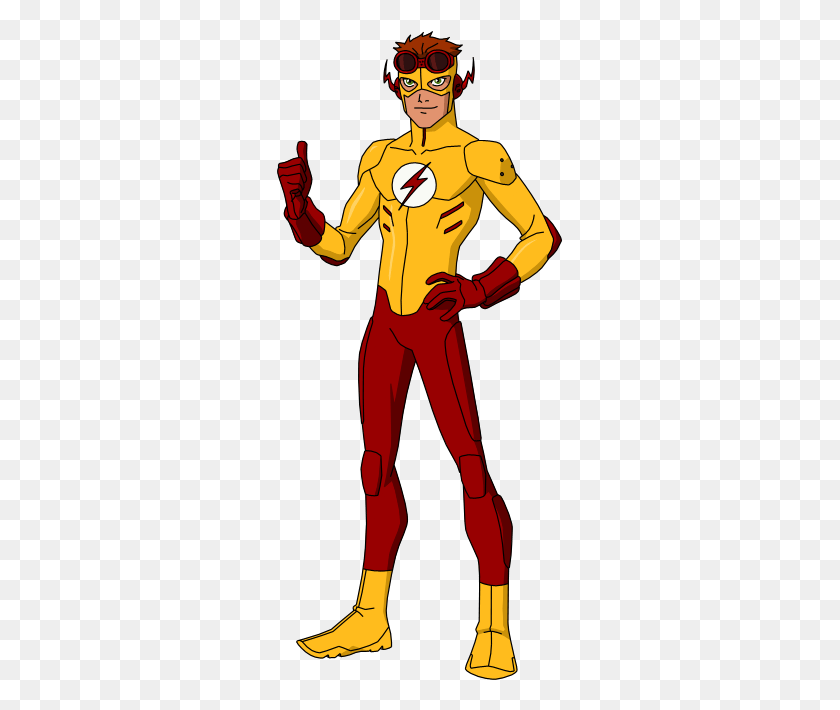 287x650 Kid Flash Transparent Image Young Justice Kid Flash, Person, Human, Clothing HD PNG Download