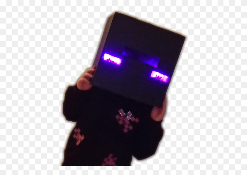 443x536 Kid In Minecraft Enderman Costume Electronics, Mobile Phone, Phone, Cell Phone HD PNG Download