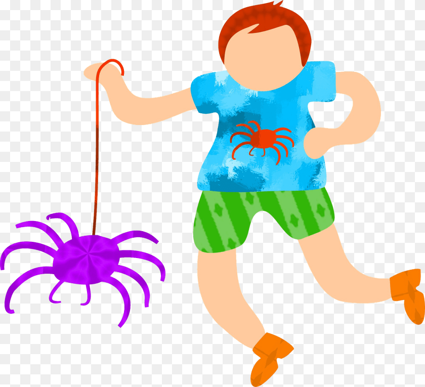 1920x1749 Kid Playing With Spider Clipart, Baby, Person, Clothing, Shorts Sticker PNG