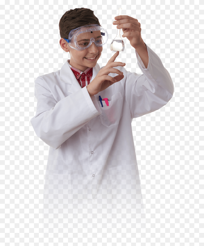 595x954 Kid White Coat, Clothing, Apparel, Lab Coat HD PNG Download