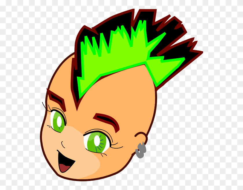 564x595 Kid With Mohawk Clip Art Png / Mohawk Png