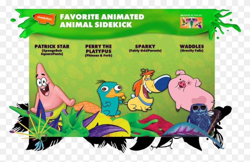 1237x770 Kids Choice Awards 2014 Está Aquí Y Gravity Falls Dibujos Animados, Pájaro, Animal, Gafas De Sol Hd Png