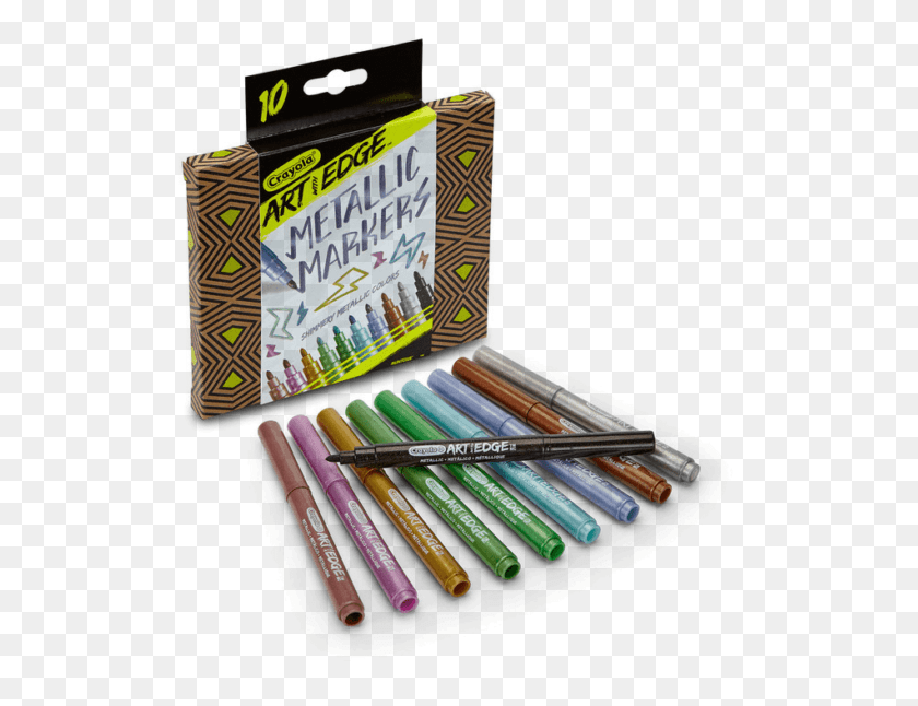 515x586 Kids Crayola Metallic Marker Set For Coloring Art With Crayola Scented Markers, Crayon, Pencil Box HD PNG Download