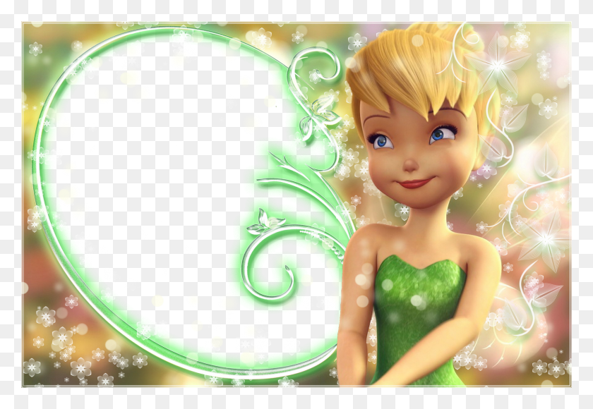 1600x1067 Kids Cute Fairy Transparent Photo Frame Tinkerbell Tinkerbell Background, Doll, Toy, Graphics HD PNG Download