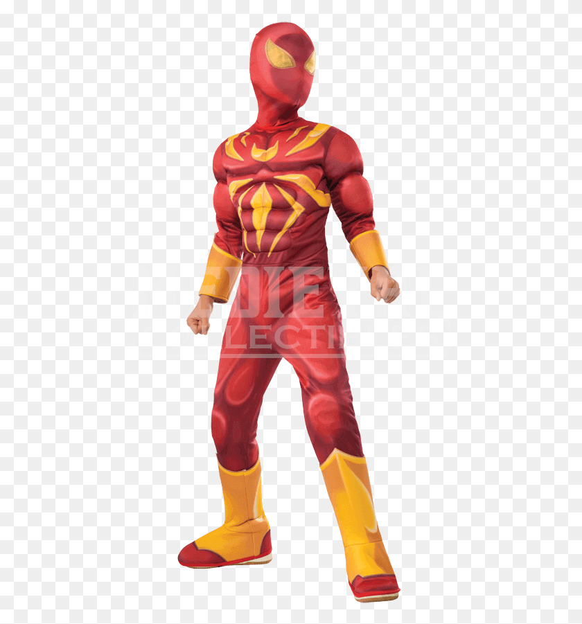 462x841 Kids Deluxe Iron Spider Muscle Costume Fantasia Do Aranha De Ferro, Person, Human, Clothing HD PNG Download