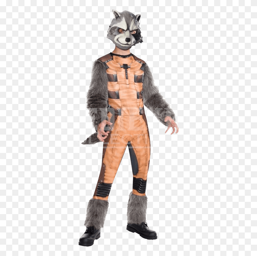 462x777 Kids Deluxe Rocket Raccoon Costume Guardians Of The Galaxy Rocket Costume Mens, Person, Human, Astronaut HD PNG Download