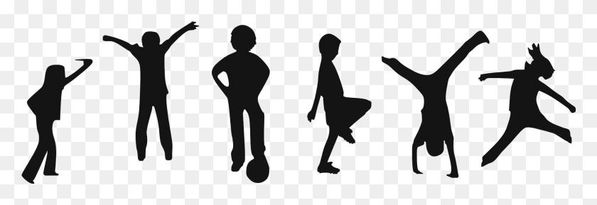 1921x564 Kids Exercise Silhouette, Person, Human HD PNG Download