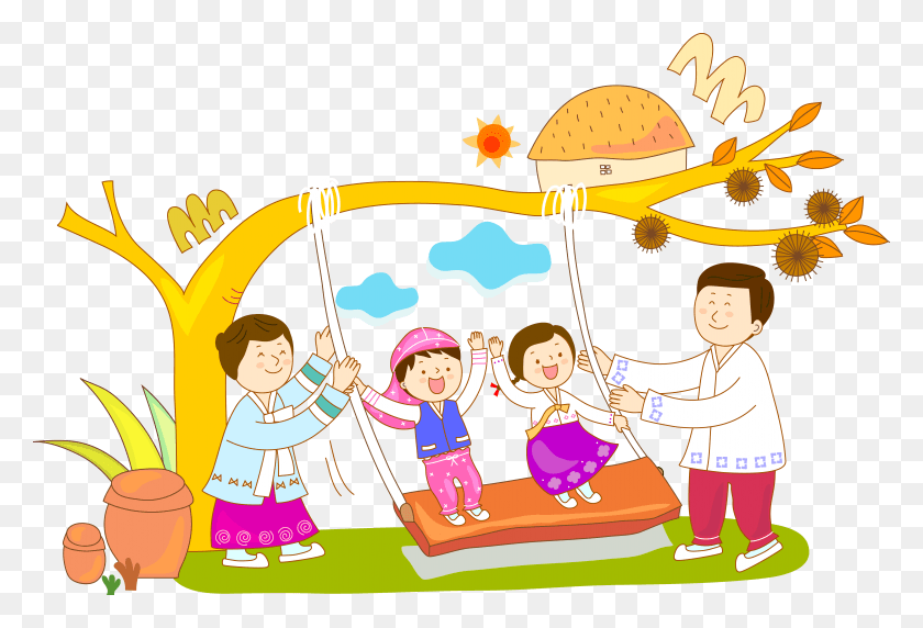 6327x4155 Kids Playing In Water Clip Art Kids On Swing Clipart, Person, Human, People HD PNG Download