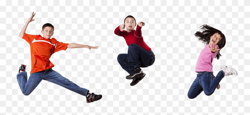 1024x431 Kids Playing Jump Children, Clothing, Person, Shoe HD PNG Download