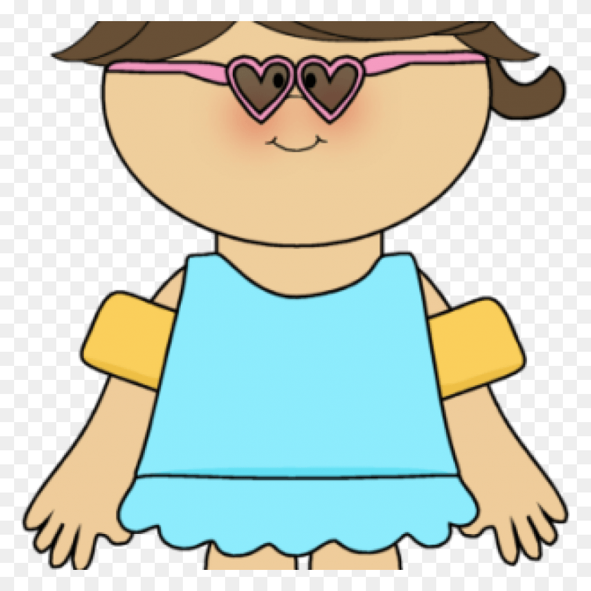 1024x1024 Kids Summer Clipart Girl Wearing Sunglasses Clip Art, Person, Human, Glasses HD PNG Download