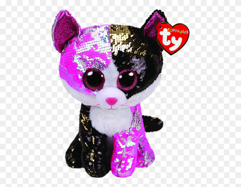 485x591 Kidstuff Beanie Boo Sequin Cat, Toy, Plush, Pinata HD PNG Download