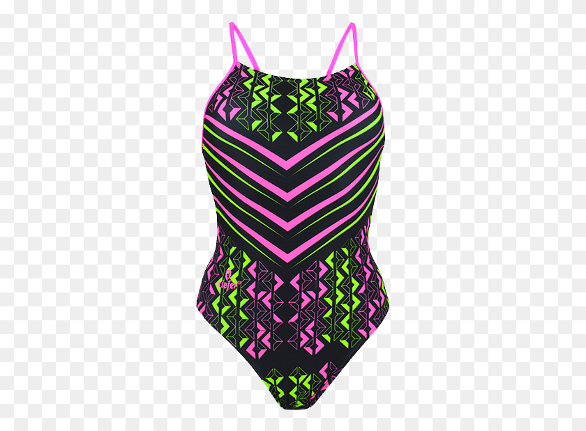 279x559 Kiefer Khaos Neon Tri Stroke Thin Back Maillot, Clothing, Apparel, Purse HD PNG Download