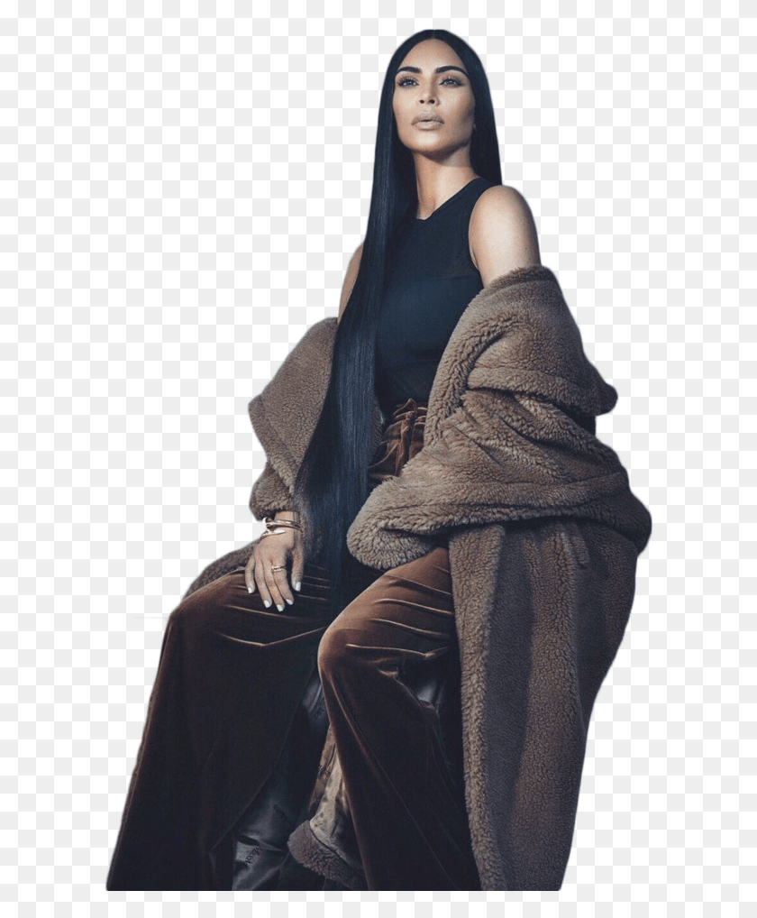 611x958 Kim Kardashian Kim Kardashian Photoshoot Fur, Clothing, Apparel, Fashion HD PNG Download